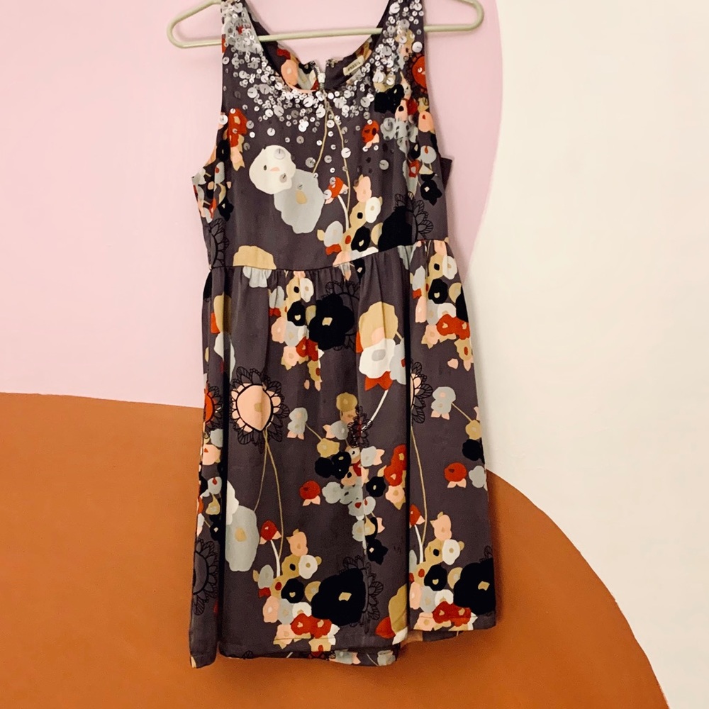Fossil Silk and sequins dress size M